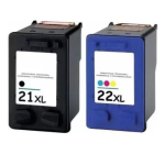 Combo Cartuchos Compatible Hp 21 Xl Negro Y 22 Xl Tricolor - Imagen 2