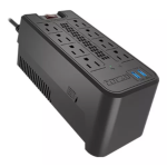 Regulador Automatico De Voltaje 1200va 600w 8 Tomas 2 Usb