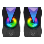 Cornetas Gaming Unno Tekno Pc Notebook 10w Usb 2.0 Rgb