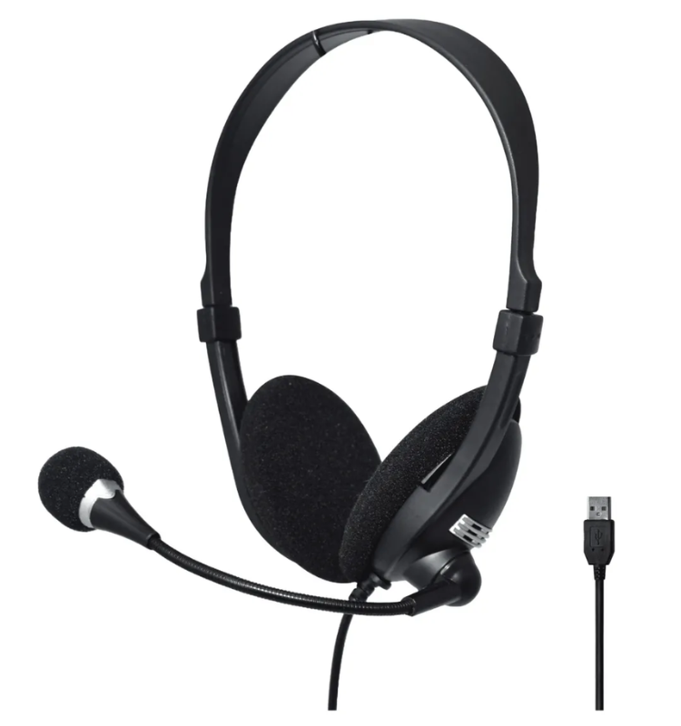 Auricular Headset Con Micrófono Para Pc Notebook Usb