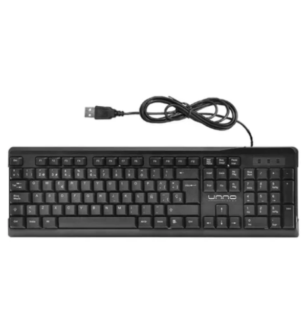 Teclado Pc Unno Tekno Klass Usb Español Negro