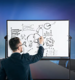 Pizarra Acrilica Magnetica Movil Giratoria Deli 90x150cm - Imagen 4